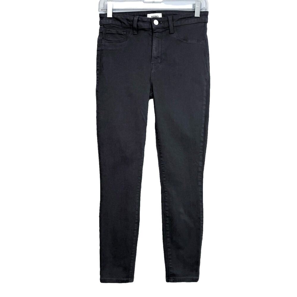 L'AGENCE Marguerite 27 Skinny Jeans Grey/ Greystone *Wax Coating Faded* sz 27x27